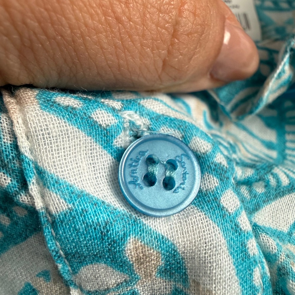 Antica Sartoria Giacomo Cinque Cotton Tile Maxi Dress Mediterranean Resort Boho - Picture 6 of 7